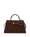 Veronica Beard Large Suede Dash Bag In Brown