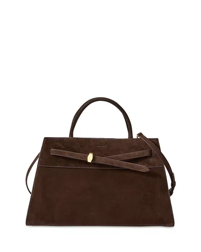 Veronica Beard Large Suede Dash Bag In Brown