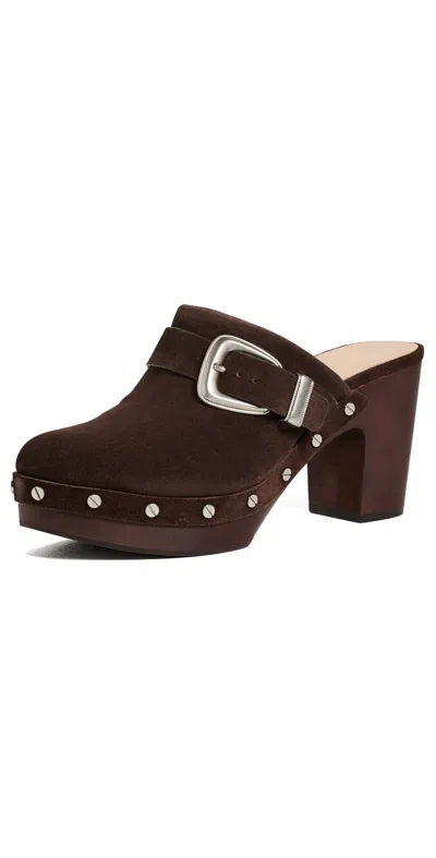 Veronica Beard Larken Clogs Espresso In Brown