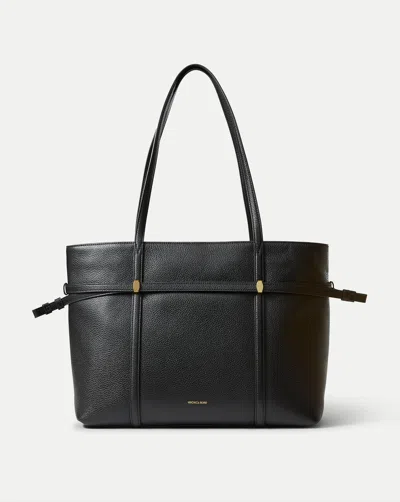 Veronica Beard Lasso Belted Tote Bag In Black