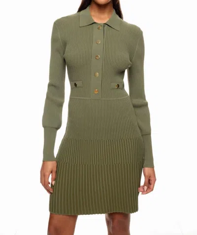 Veronica Beard Lauper Sweater Dress In Army Green