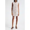 Veronica Beard Laurel Sleeveless Tweed Mini Dress In Ecru Multi