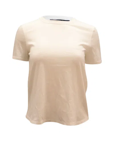 Pre-owned Veronica Beard Lauren Crew-neck T-shirt In White Cotton