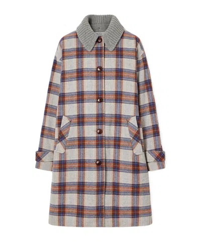 Veronica Beard Laurent Checked Wool-blend Twill Coat In Multi