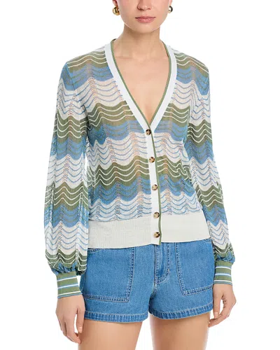 Veronica Beard Laurinor Cardigan Sweater In Multi