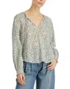 Veronica Beard Layana Floral-print Cotton-gauze Top In Multi