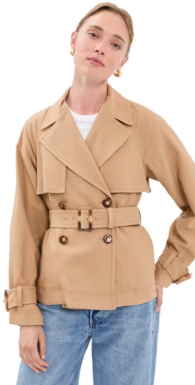 Veronica Beard Lazaro Dickey Jacket Heritage Khaki In Brown