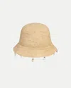 Veronica Beard Le Bop Shell Raffia Hat In Tan