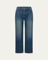 Veronica Beard Leah Mid-rise Straight Jeans In Blue