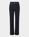 Veronica Beard Leah Mid-rise Straight Jeans In Blue