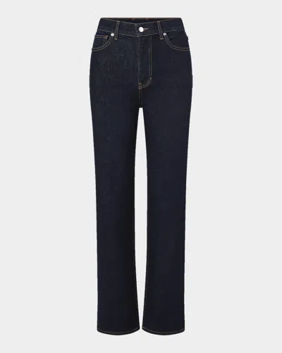 Veronica Beard Leah Mid-rise Straight Jeans In Blue