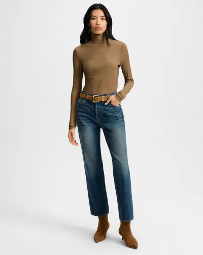 Veronica Beard Leah Straight-leg Jean In Blue