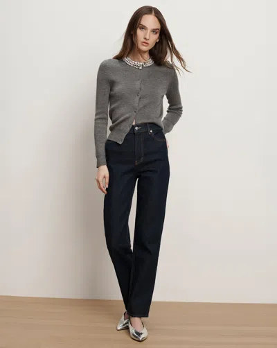 Veronica Beard Leah Straight-leg Jean In Blue