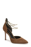 Veronica Beard Leandra Ankle Strap Pump In Brown