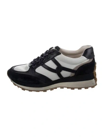 Pre-owned Veronica Beard Leather Athletic Sneakers In Blue