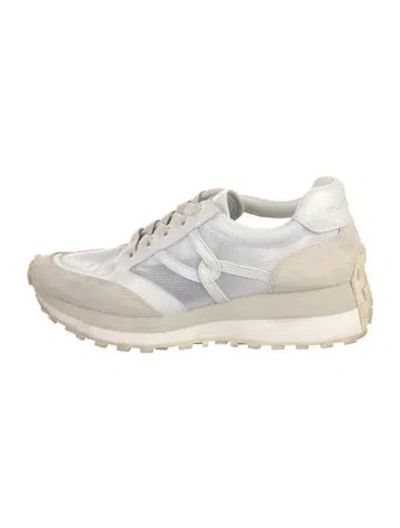 Pre-owned Veronica Beard Leather Athletic Sneakers In Neutral