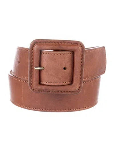 Pre-owned Veronica Beard Leather Belt In Brown