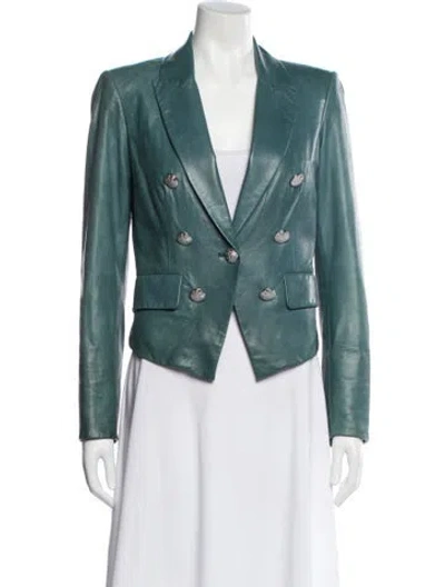 Pre-owned Veronica Beard Leather Blazer In Multi