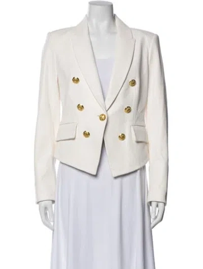 Pre-owned Veronica Beard Leather Blazer In Neutral