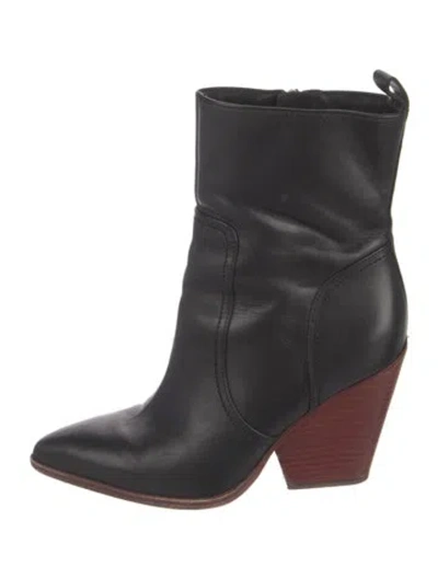 Pre-owned Veronica Beard Leather Boots In Black
