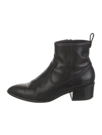 Pre-owned Veronica Beard Leather Boots In Black