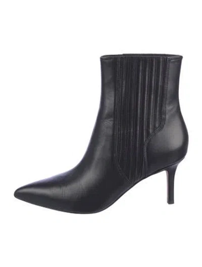 Pre-owned Veronica Beard Leather Boots In Black