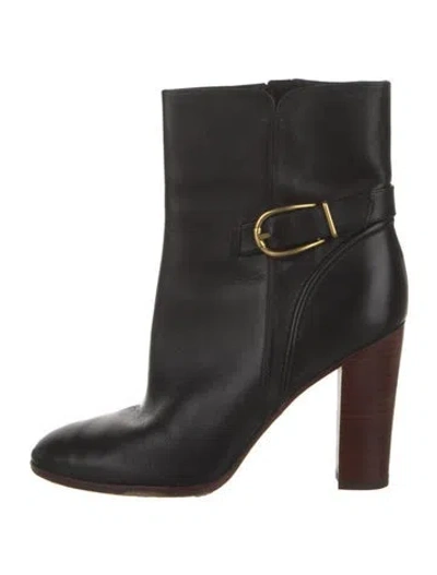Pre-owned Veronica Beard Leather Boots In Black