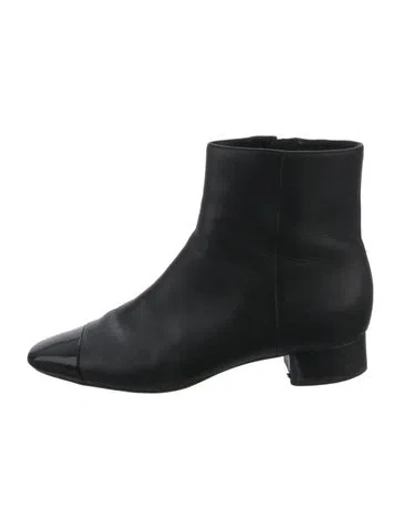 Pre-owned Veronica Beard Leather Boots In Black