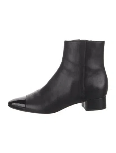 Pre-owned Veronica Beard Leather Boots In Black