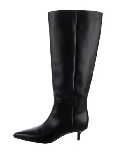 Pre-owned Veronica Beard Leather Boots In Black