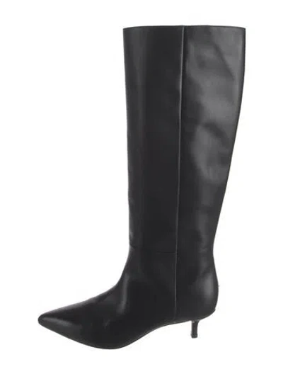 Pre-owned Veronica Beard Leather Boots In Black