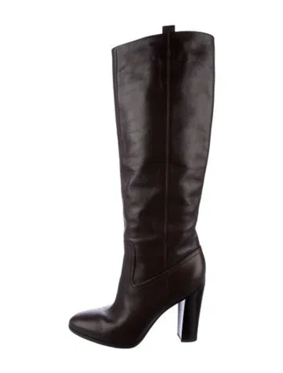 Pre-owned Veronica Beard Leather Boots In Brown