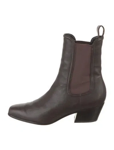 Pre-owned Veronica Beard Leather Boots In Brown