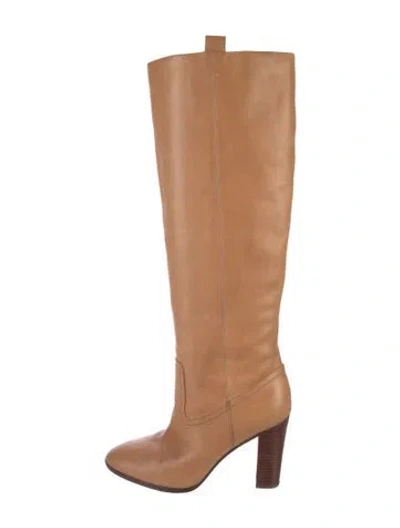 Pre-owned Veronica Beard Leather Boots In Neutral