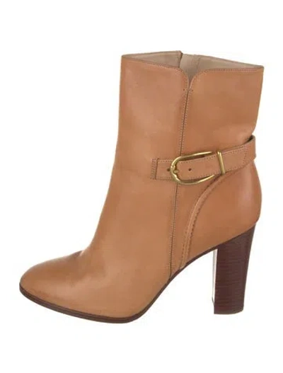 Pre-owned Veronica Beard Leather Boots In Neutral