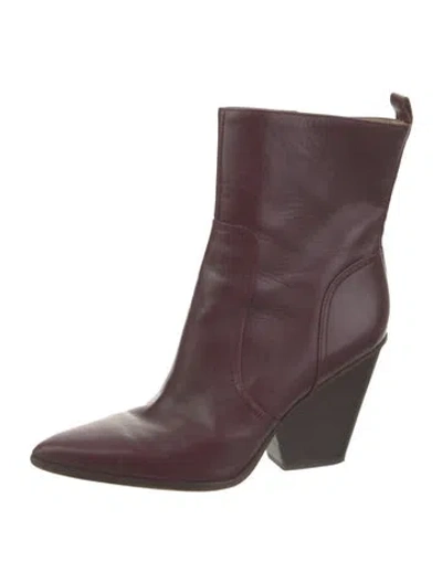 Pre-owned Veronica Beard Leather Boots In Purple
