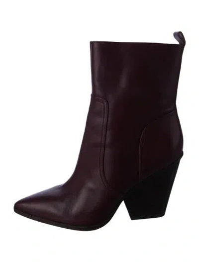 Pre-owned Veronica Beard Leather Boots In Purple