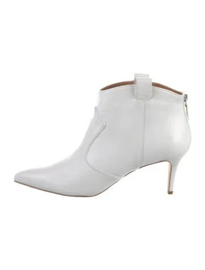 Pre-owned Veronica Beard Leather Boots In White