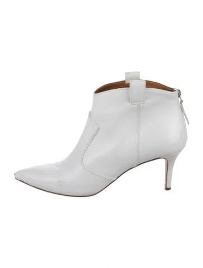 Pre-owned Veronica Beard Leather Boots In White