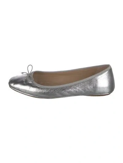 Pre-owned Veronica Beard Leather Bow Accents Ballet Flats