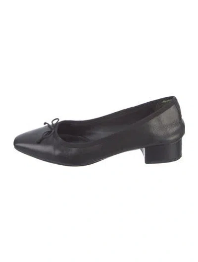 Pre-owned Veronica Beard Leather Bow Accents Pumps In Blue