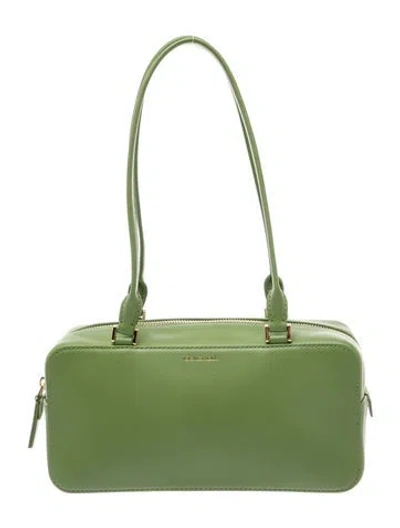Pre-owned Veronica Beard Leather Boxy Small In Green