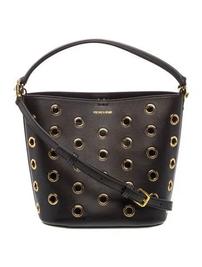 Pre-owned Veronica Beard Leather Bucket Bag In Black