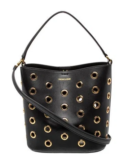 Pre-owned Veronica Beard Leather Bucket Bag In Black