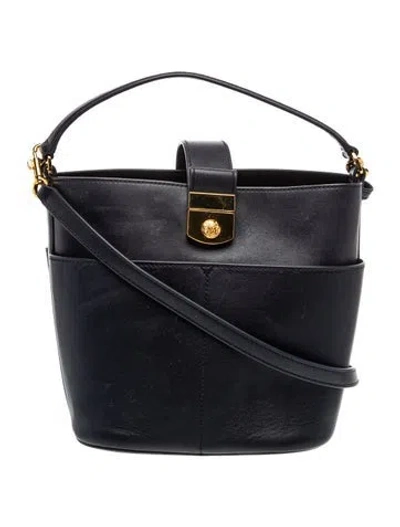 Pre-owned Veronica Beard Leather Bucket Bag In Blue
