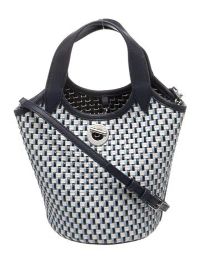 Pre-owned Veronica Beard Leather Bucket Bag In Blue