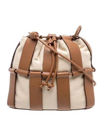 Pre-owned Veronica Beard Leather Bucket Bag In Brown