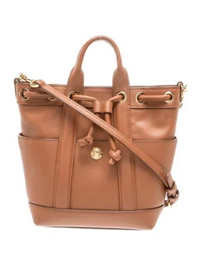 Pre-owned Veronica Beard Leather Bucket Bag In Brown