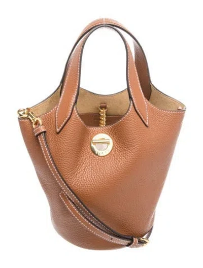 Pre-owned Veronica Beard Leather Bucket Bag In Brown