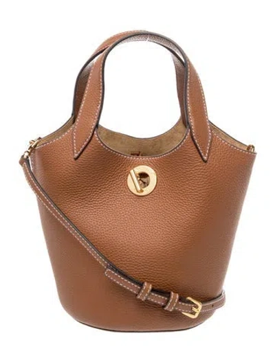 Pre-owned Veronica Beard Leather Bucket Bag In Brown